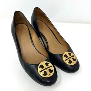 Tory Burch Black and Gold Women's Flats